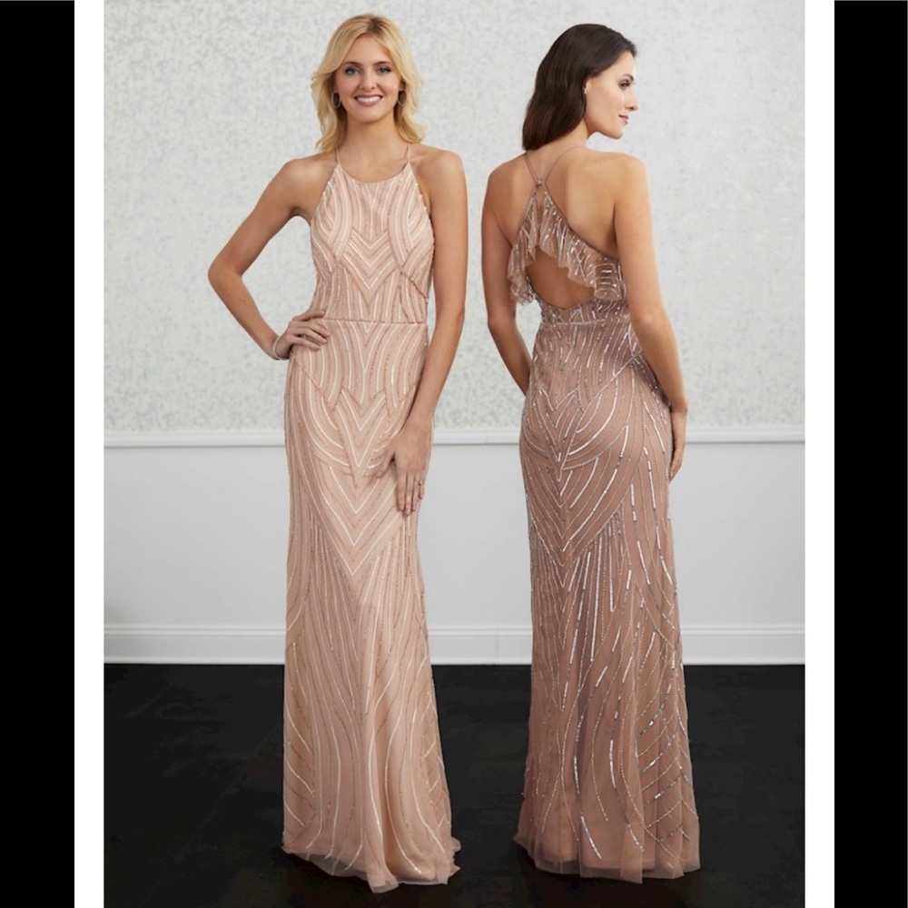 Adrianna Papell Platinum Bridesmaids Dress in size 2